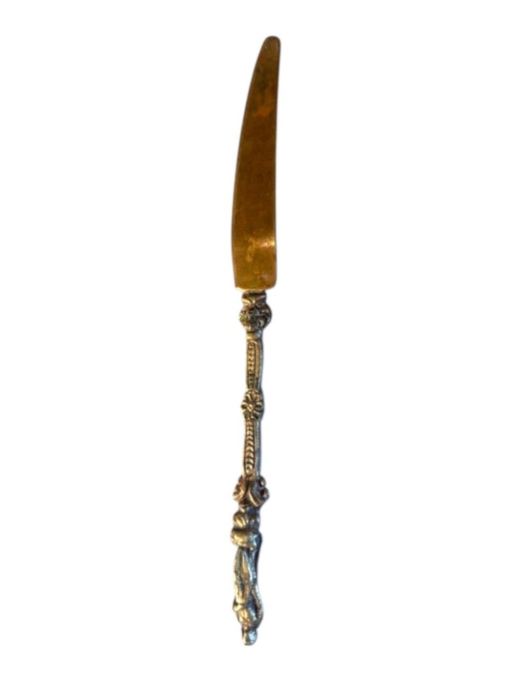 Vintage-Style Ornate Gold Butter Knife - Decorative Home Office Stationery